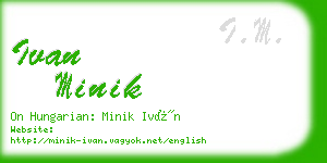 ivan minik business card